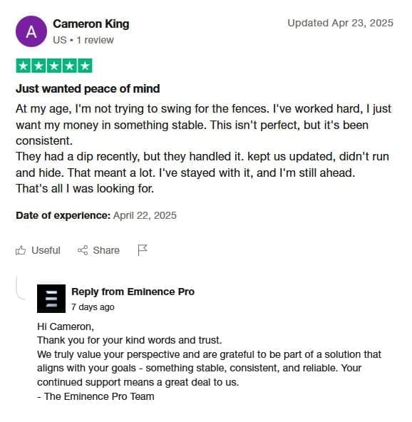 eminence_pro_reviews_trustpilot_thehustlenation review_4