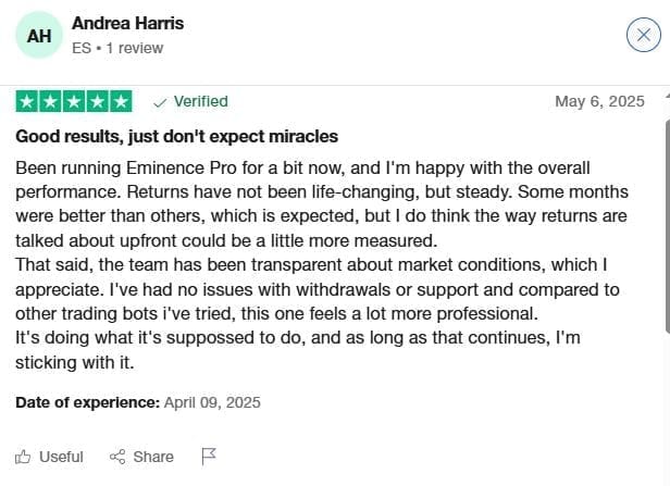 eminence pro reviews trustpilot - Eminence Pro user’s 6-month track record (Trustpilot-verified).