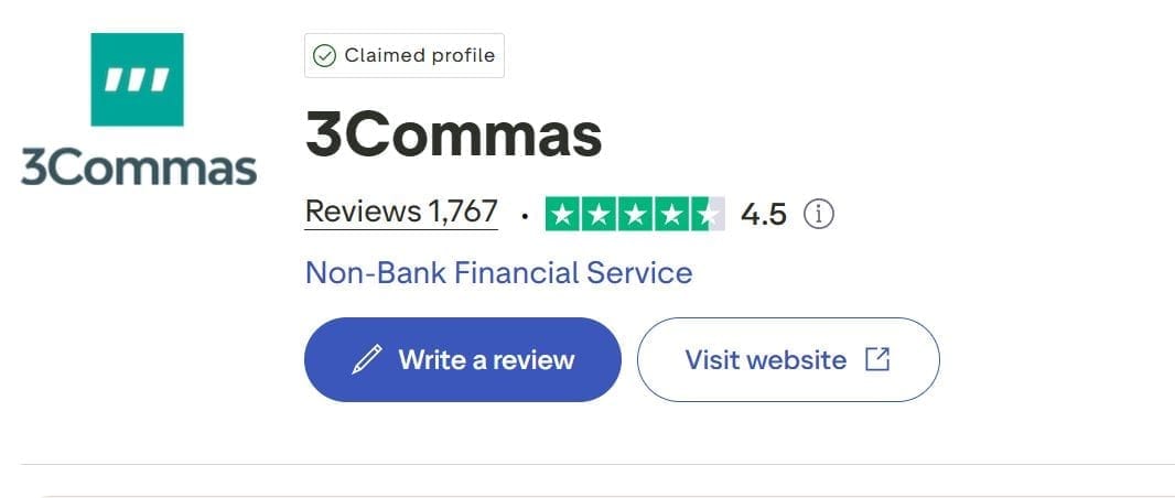 3commas trustpilot reviews 4.5