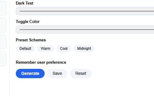systeme io dark mode generate button