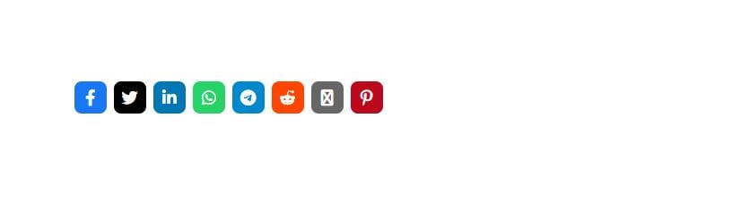 Share buttons example on a live Systeme.io page