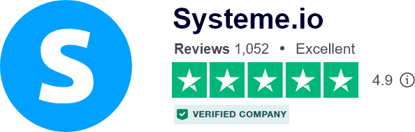 systeme.io Trustpilot rating. 4.8 from 411 reviews