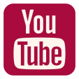 Logo med Din IT & SoMe Buddys røde brand farve der viser YOUTUBE og linker til DINITBUDDY kanal på YouTube