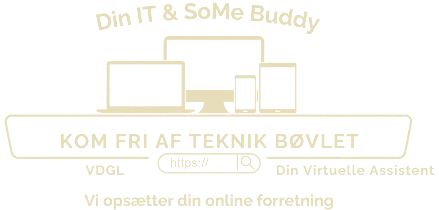 Der vises et log fra Din IT & SoMe Buddy - VDGL -(Video Digital Grafisk læring), - Der er hænder der er tegnet professionelt der viser at vi hjælper med IT support på en tålmodigt og med forståelse på at IT ikke er for alle. Vi hjælper selvstændige og iværksættere. Hvor budskabet er at komme fri af digital bøvl