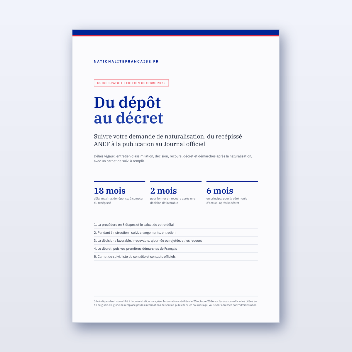 Guide gratuit Du dépôt au décret