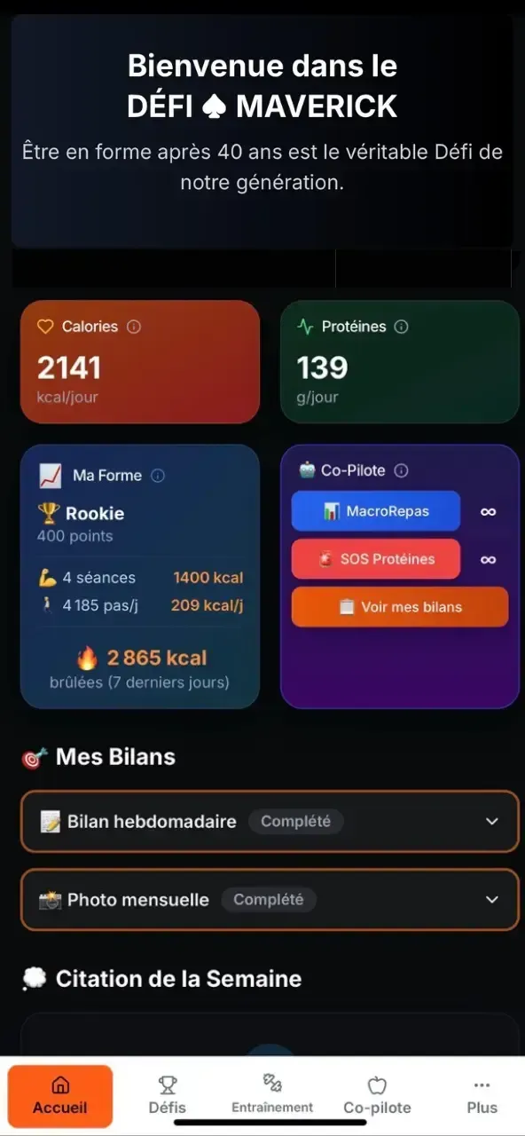 Application Défi Maverick