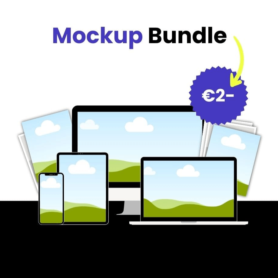 Mockup Templates for Digital Product Bundle! | €2,-