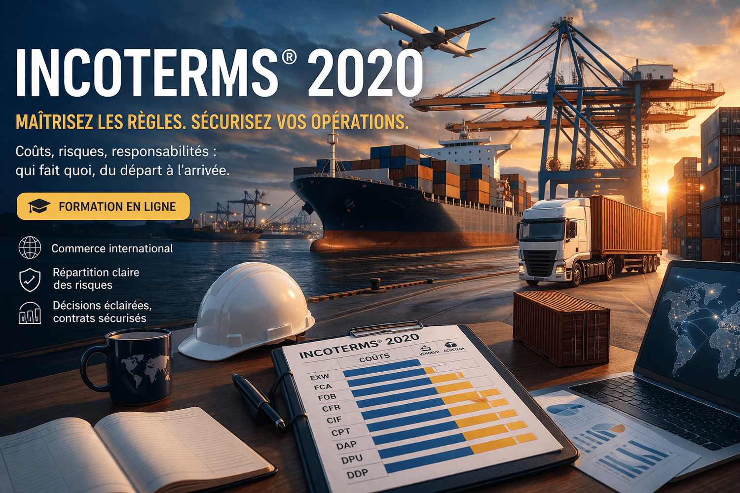 Formation Incoterms 2020 en ligne