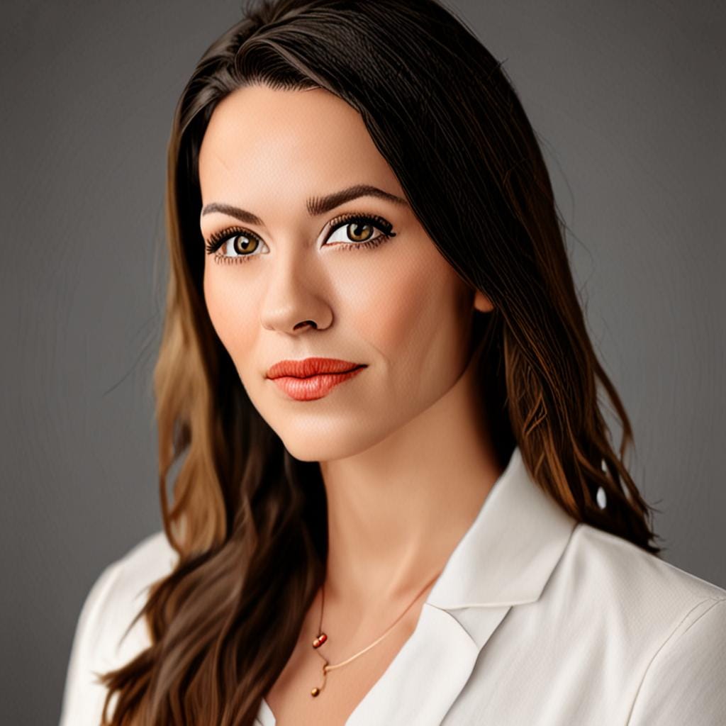 Woman with dark hair, professional headshot