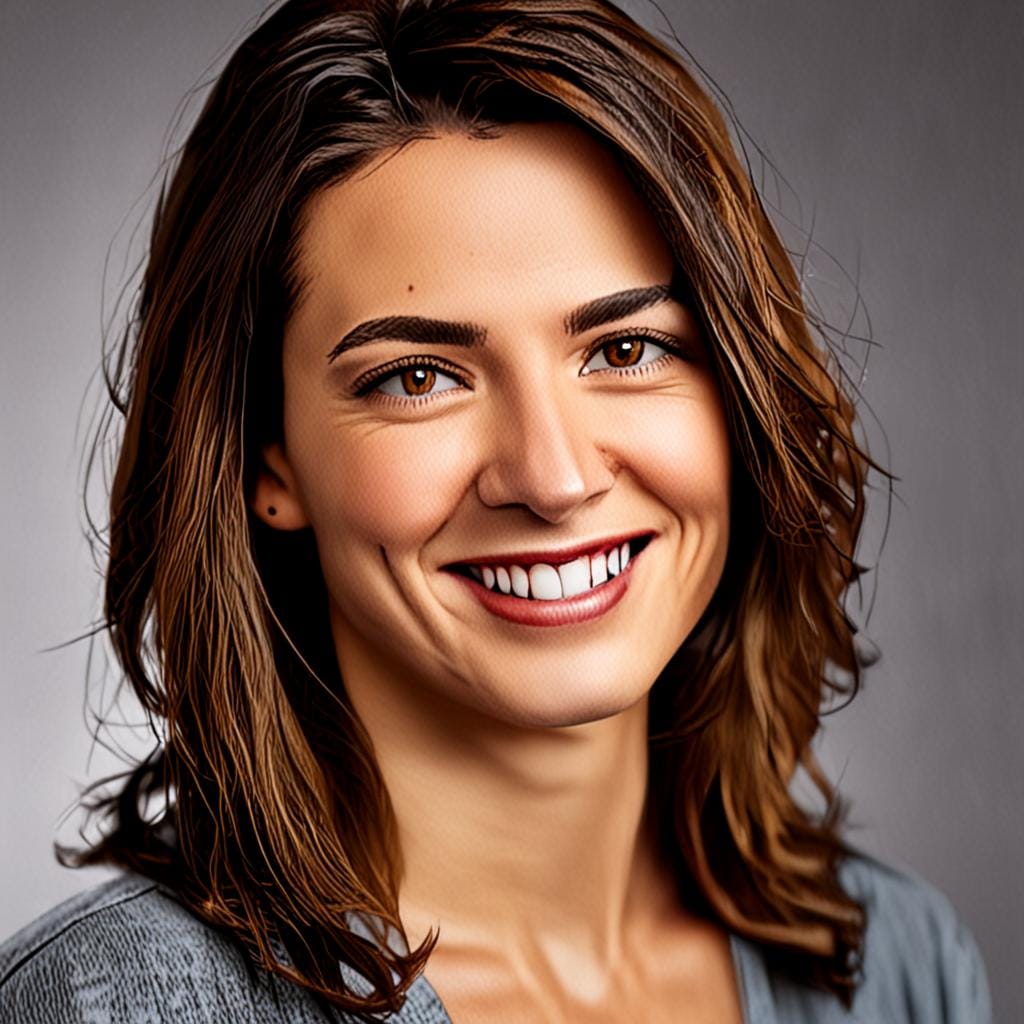woman with brown hair smiling