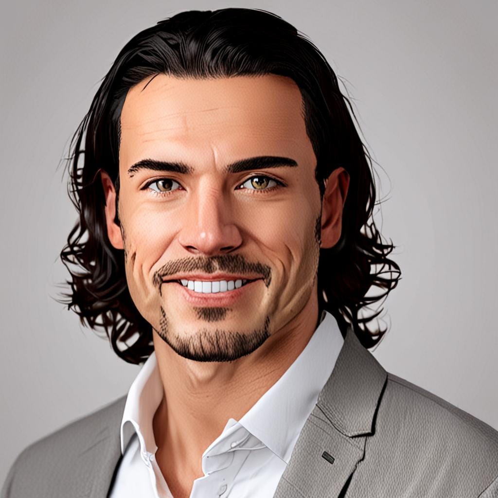 man with dark hair professional photo