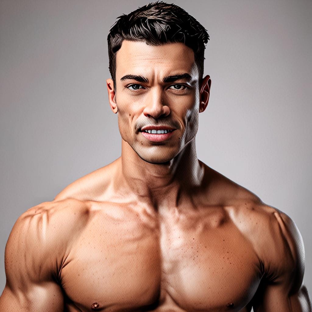 muscular man flexing confidently
