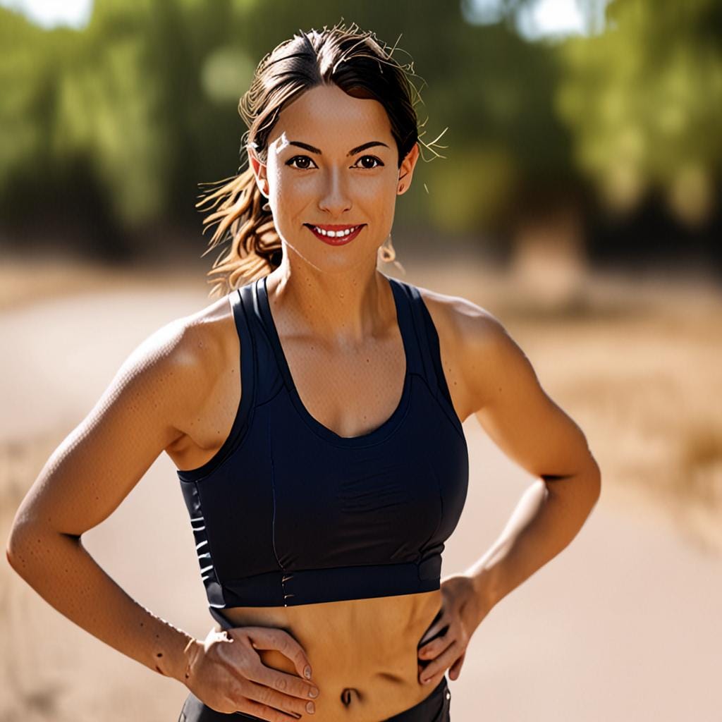 female runner in athletic gear outdoors