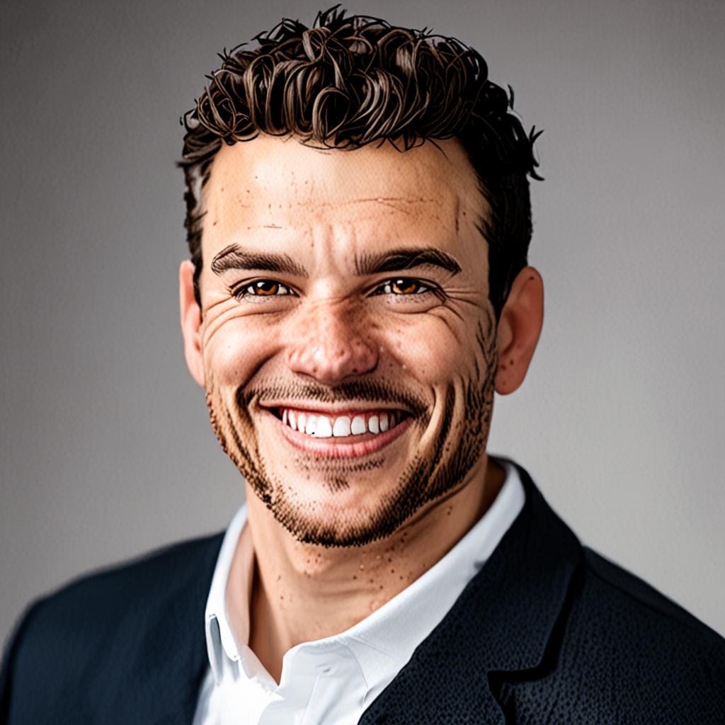 man with athletic build smiling