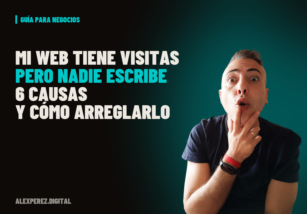 Portada del artículo sobre webs con visitas y sin mensajes