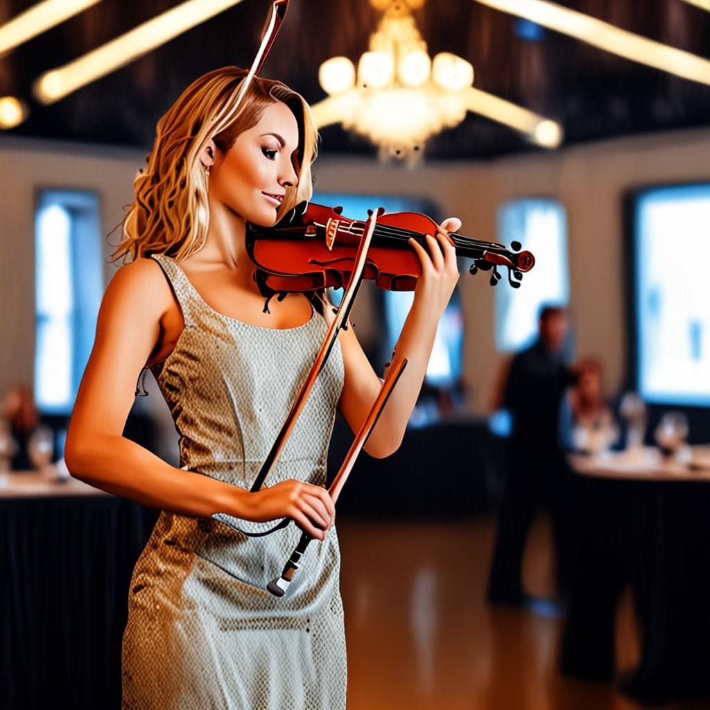 electric violinist elegant corporate event