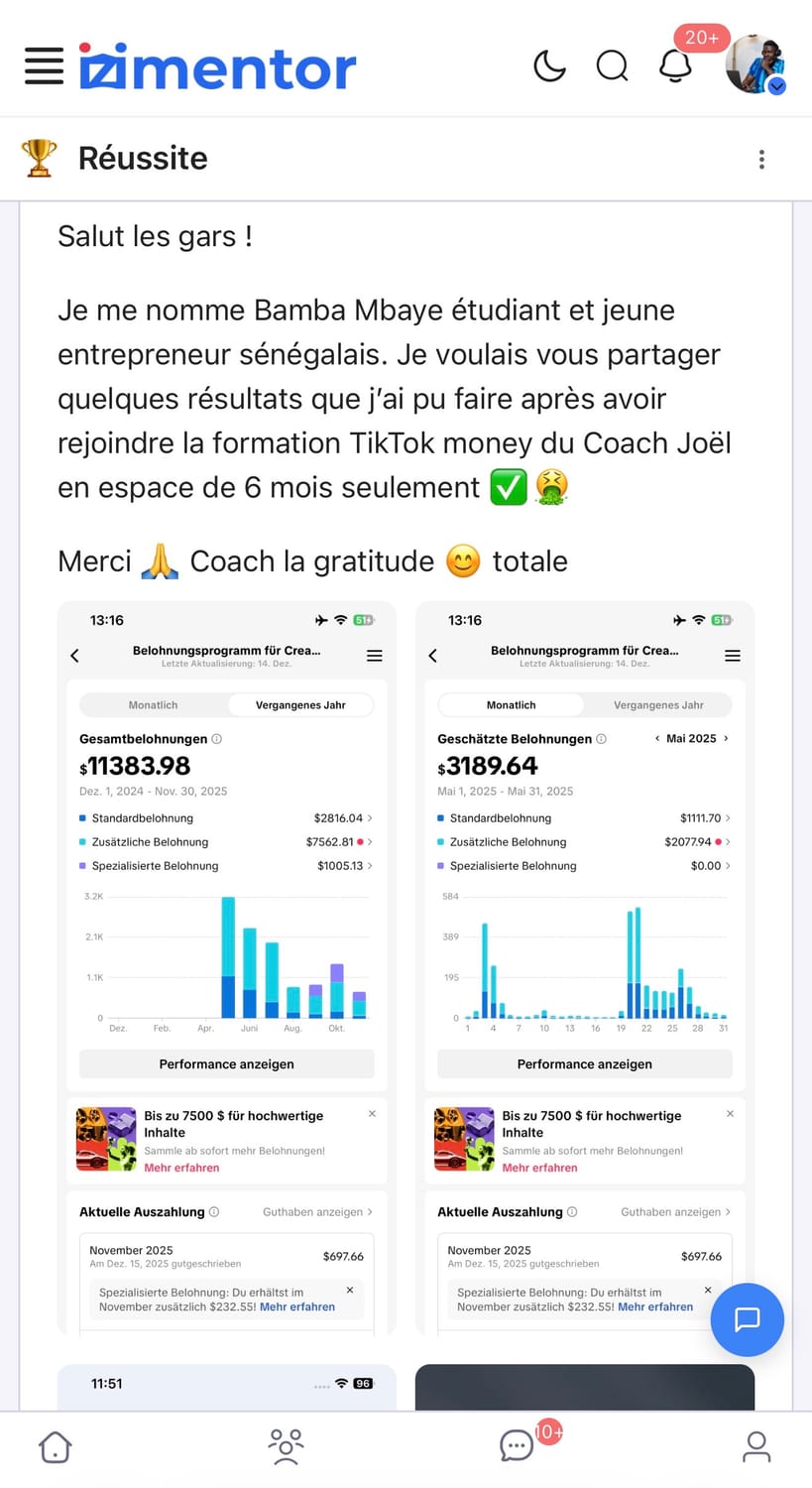Résultat d’un membre IZIMENTOR