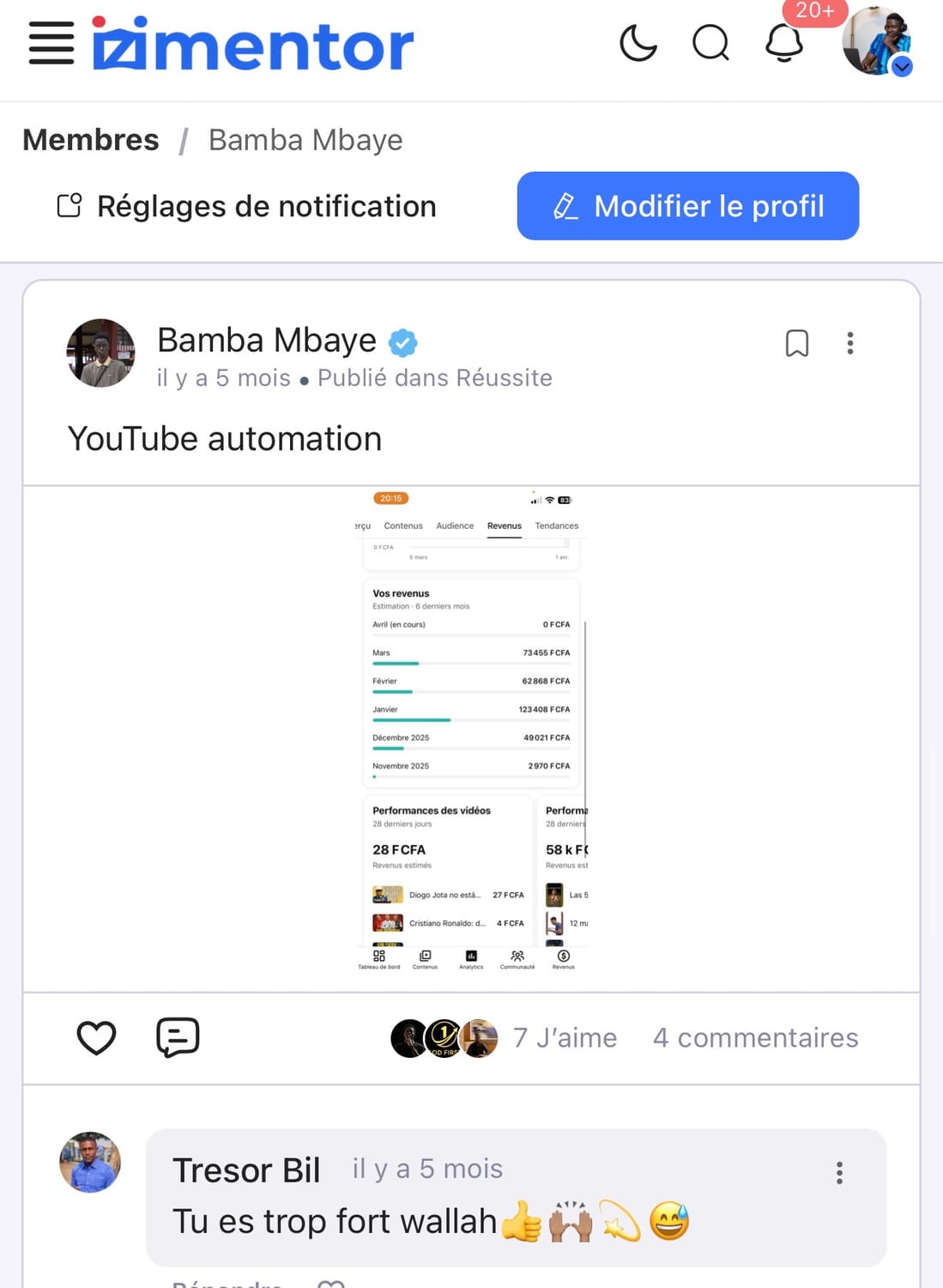 Résultat d’un membre IZIMENTOR