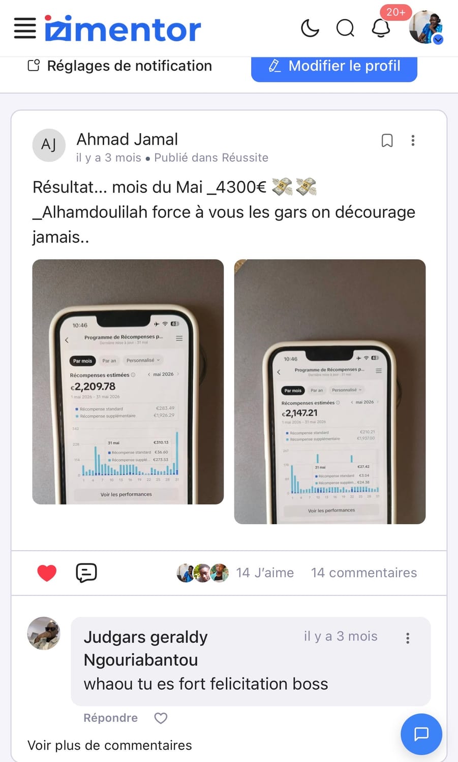 Résultat d’un membre IZIMENTOR
