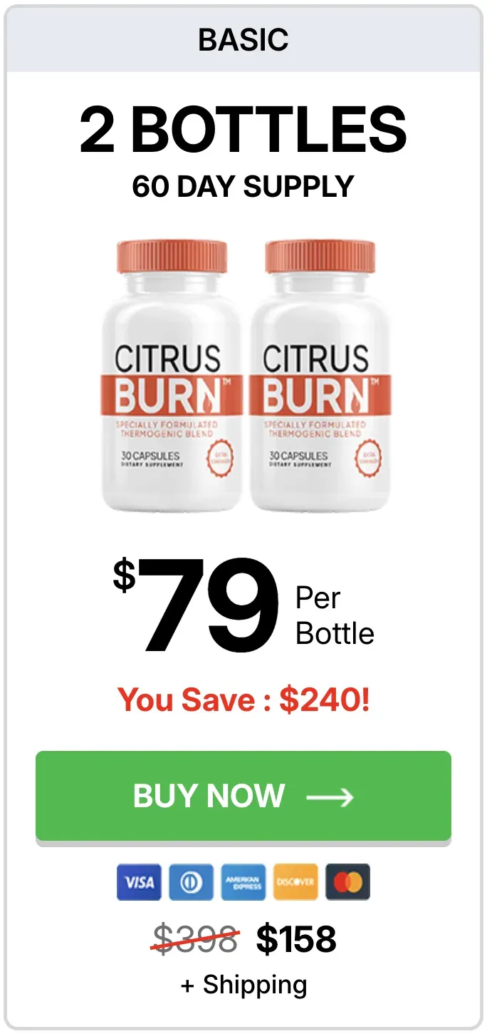 Citrusburn 3 Bottle price table