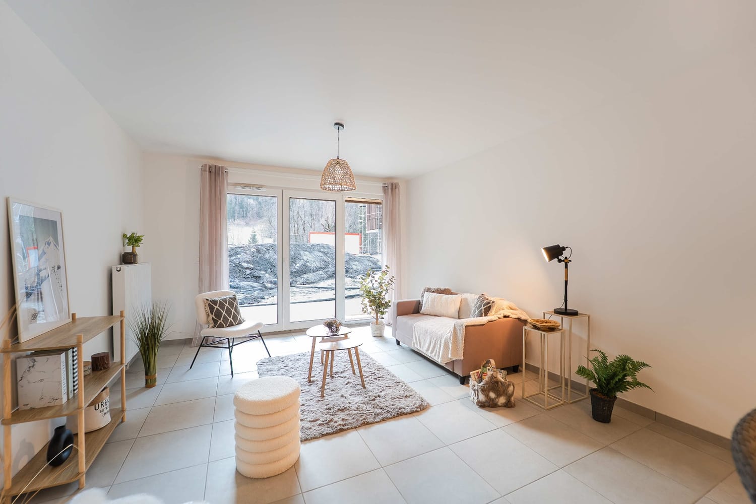 Salon valorisé après home staging