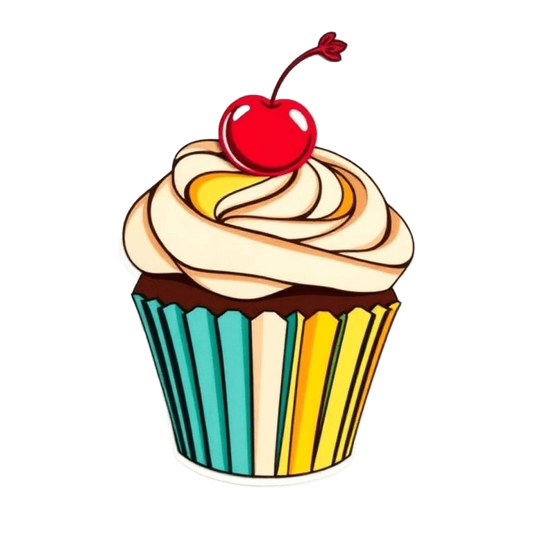 Cupcake avec une cerise