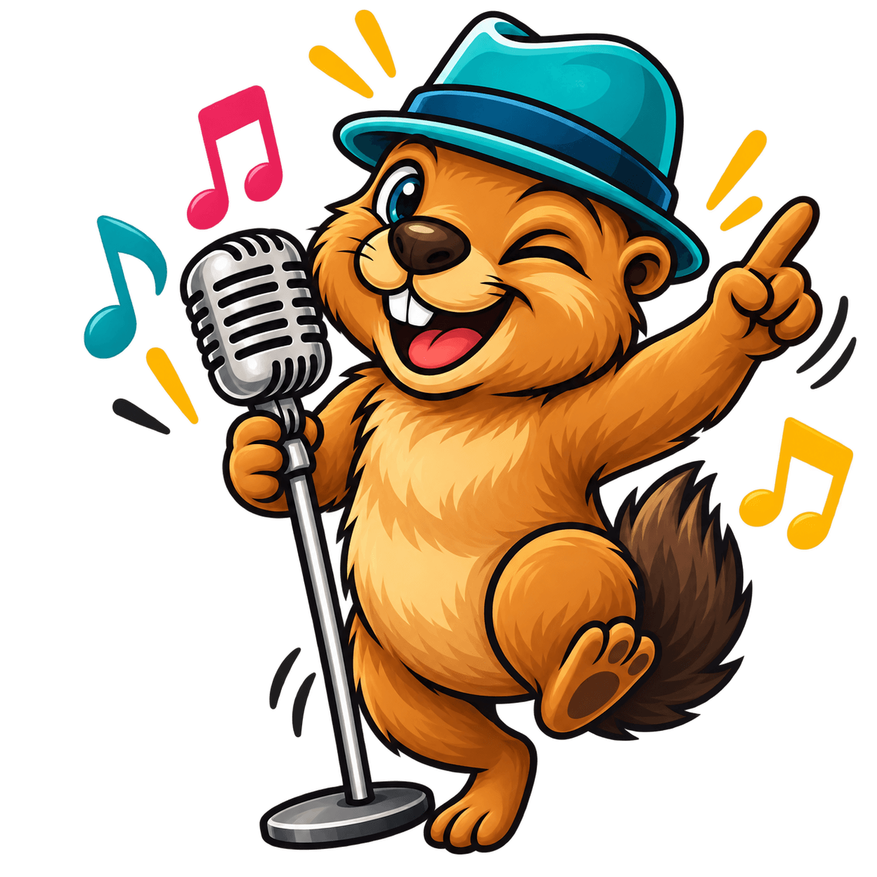 La marmotte du Studio avec son micro