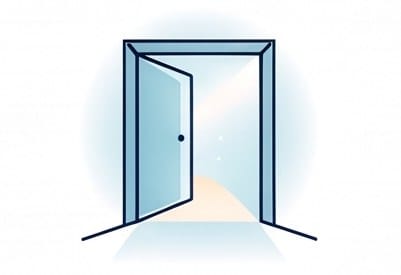 Une porte qui s'entrouvre sur la lumière