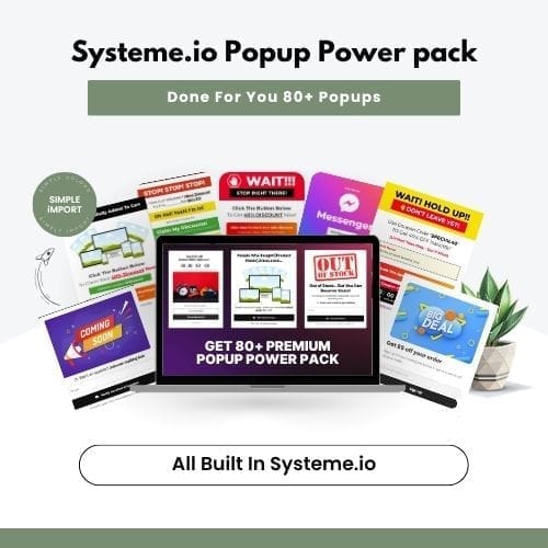 Popup Power Pack Built in Systeme.io