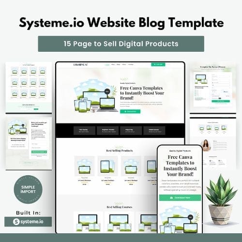 Systeme.io Website blog Template