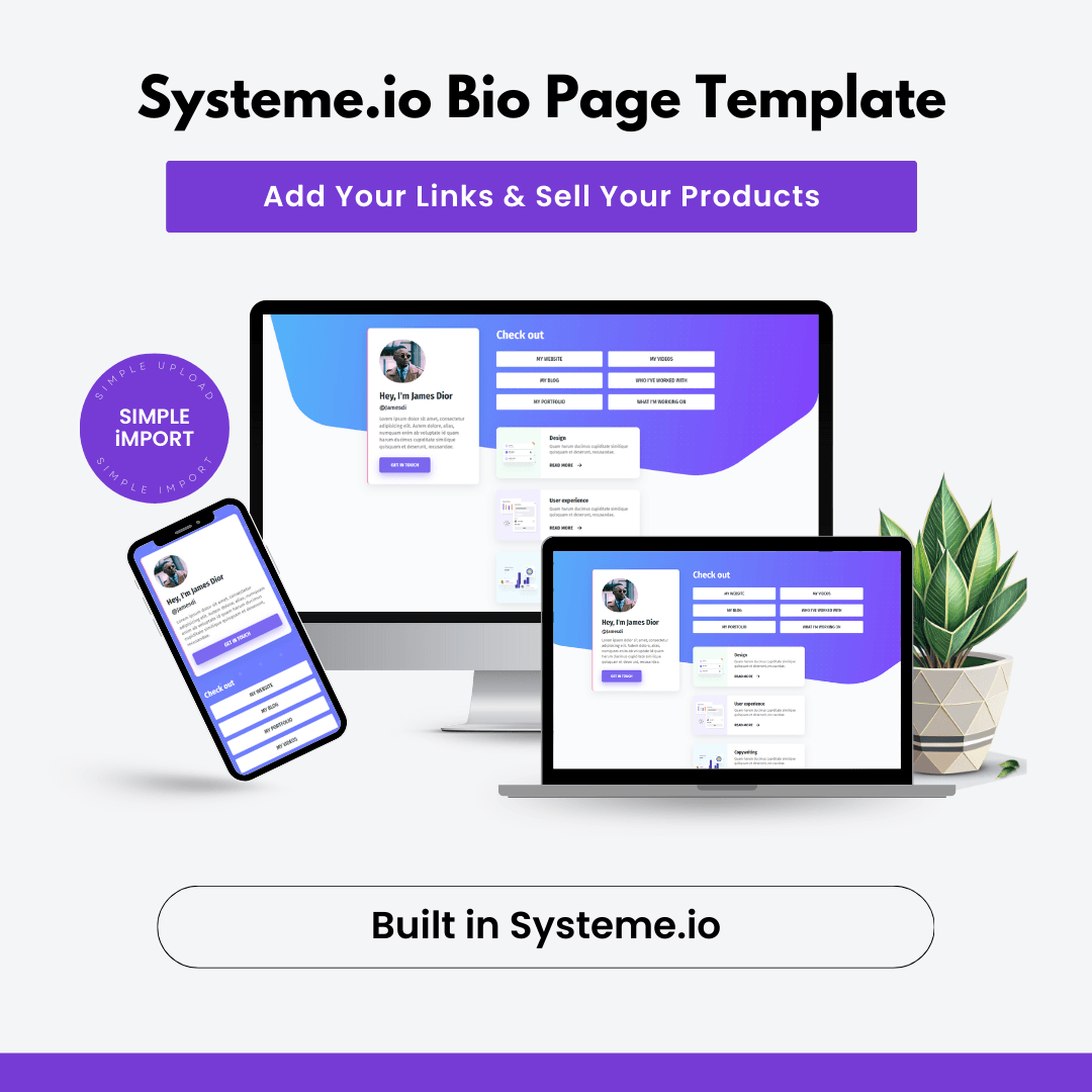 systeme.io free link in bio template