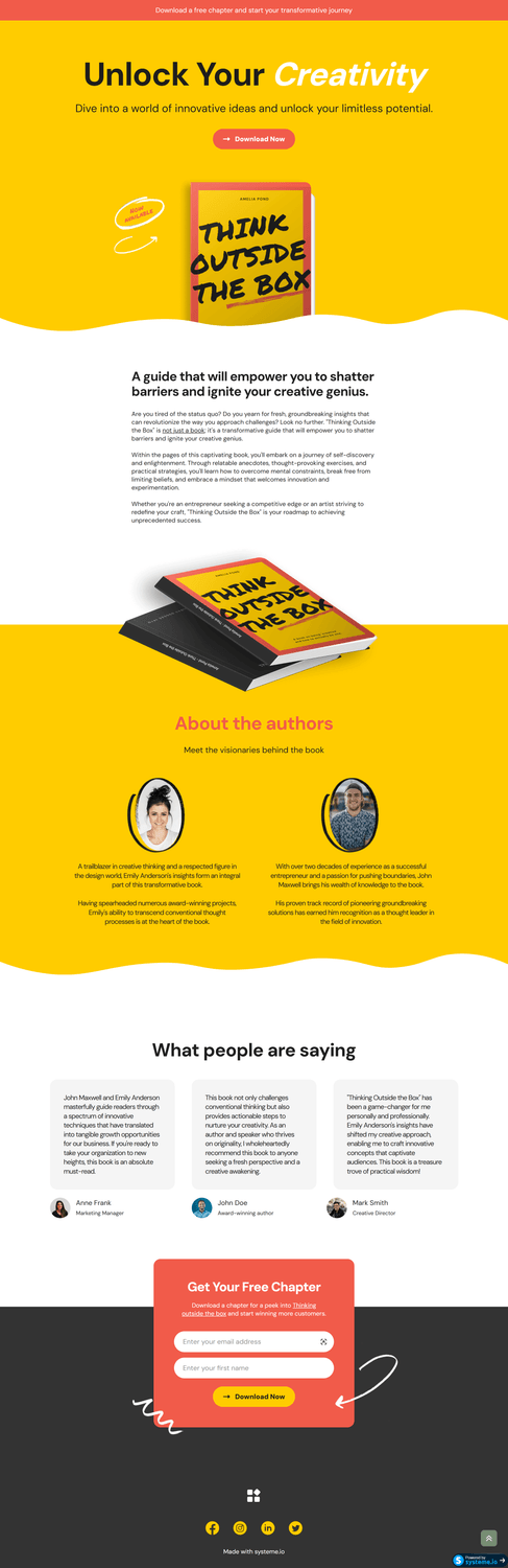 Free Systeme.io Funnel Template Foe Selling E-books