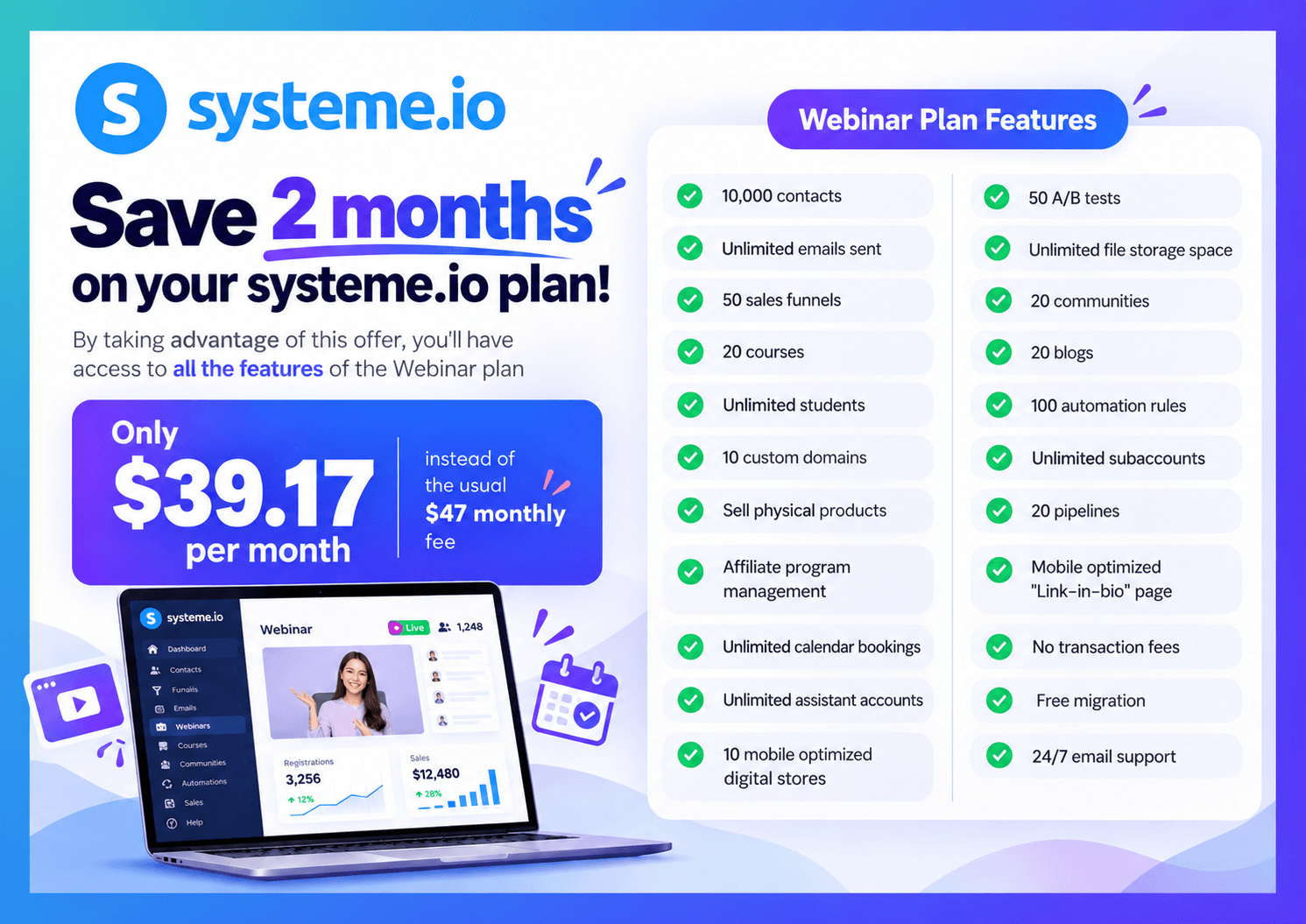 systeme.io diacount