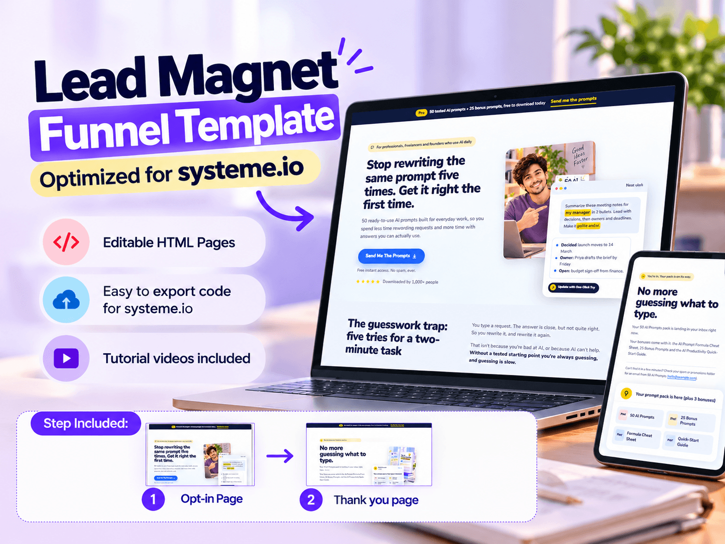 Systeme.io funnel template
