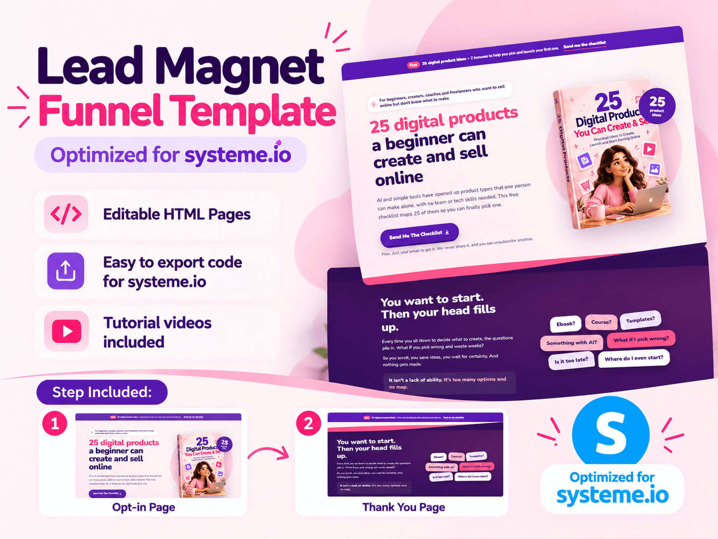 Systeme.io funnel template
