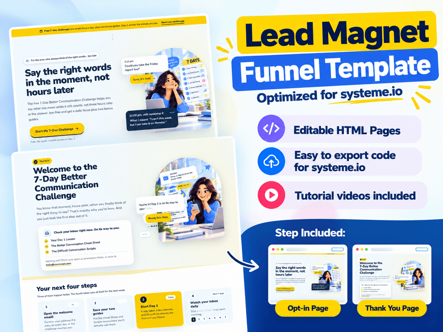 Systeme.io funnel template