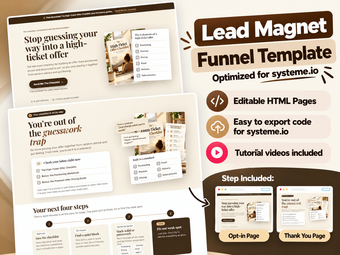 Systeme.io funnel template
