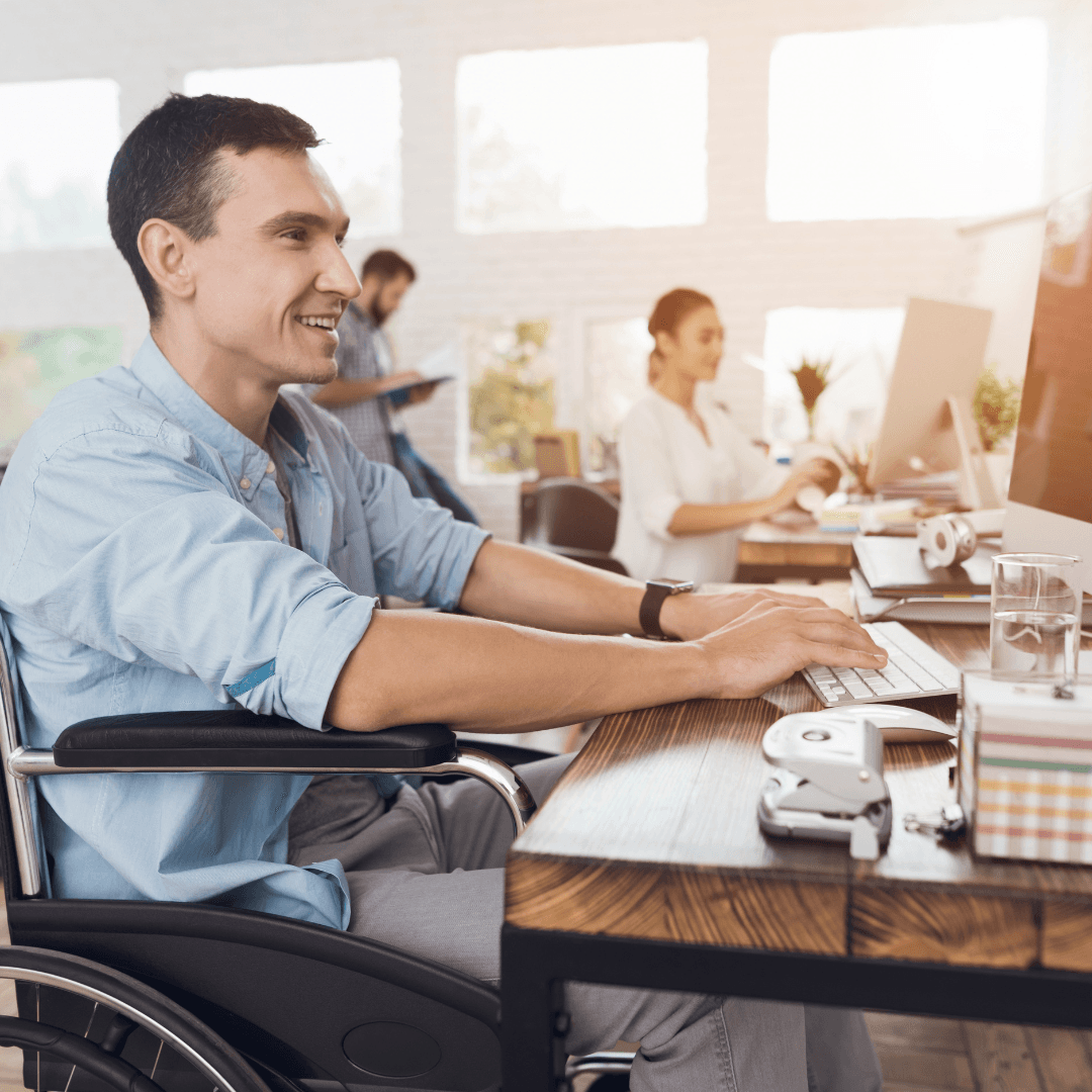Disabled Veteran Using ADA compliant website