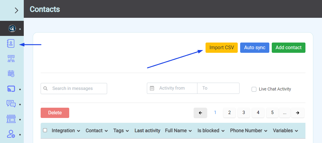 import csv to contacts