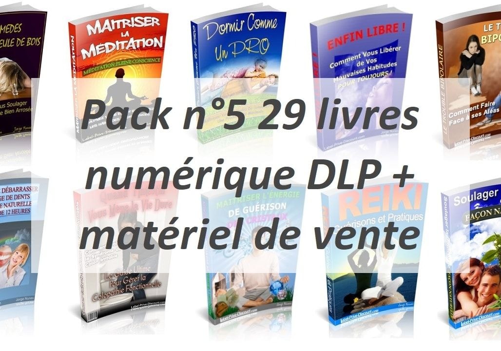 Pack n°5 29 livres numérique DLP + matériel de vente