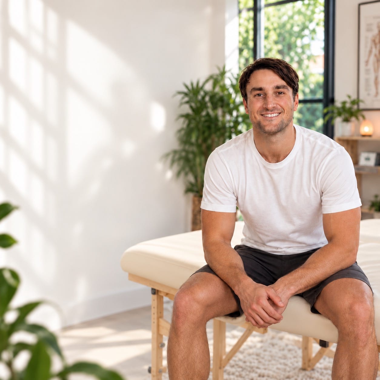 Callum Fox in his Adelaide bodywork clinic
