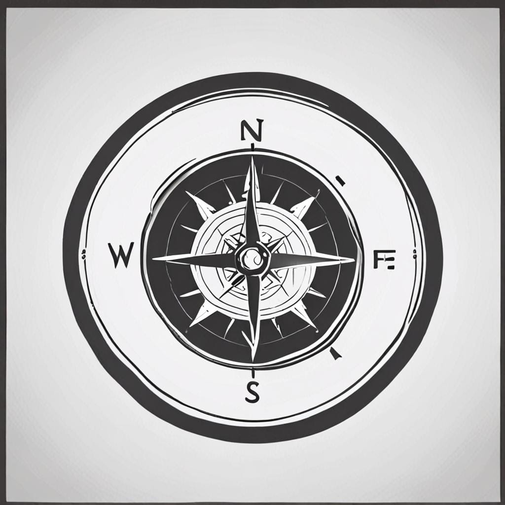 minimal compass icon