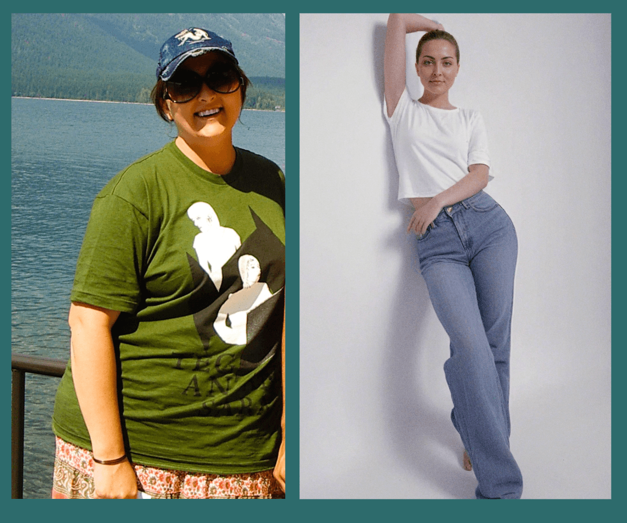 Emily Sioux before and after, stage three
