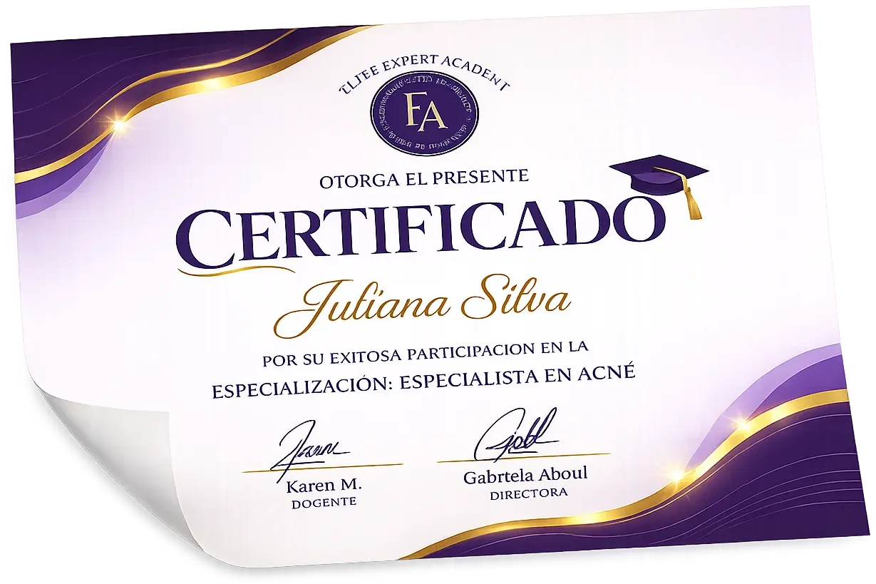 Certificado internacional Especialista en Acné - Elite Expert Academy