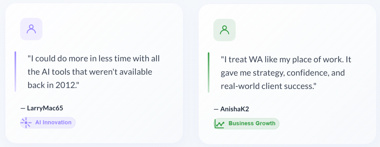 Wealthy Affiliate Student Testimonials