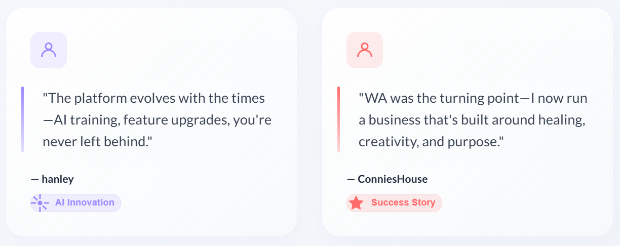 Wealthy Affiliate Student Testimonials