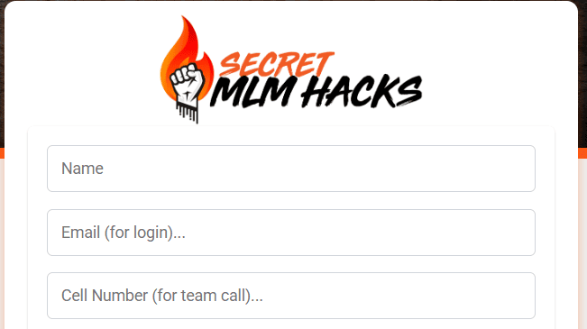 Secret MLM Hacks Order Page