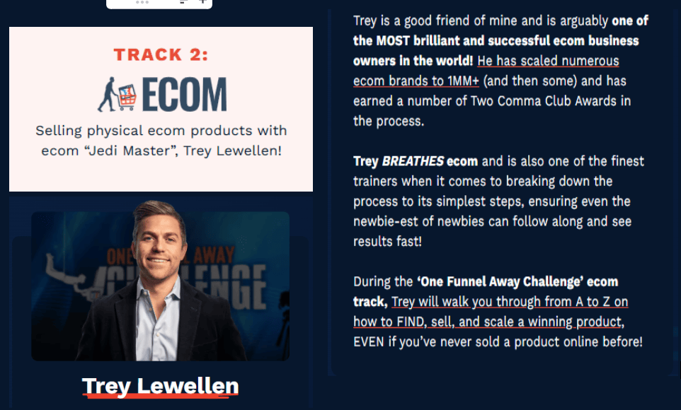 One Funnel Away Challenge Ecom Track