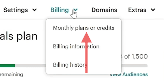 How to cancel Mailchimp Step 3