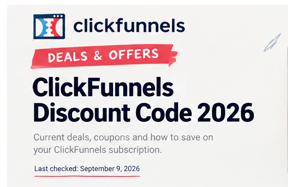 ClickFunnels discount code 2026 showing current deals and annual pricing